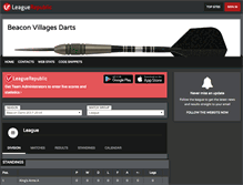Tablet Screenshot of beacondarts.leaguerepublic.com