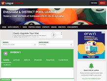 Tablet Screenshot of eveshamdistrictpoolleague.leaguerepublic.com
