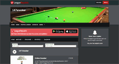 Desktop Screenshot of 147snooker.leaguerepublic.com
