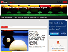Tablet Screenshot of newquaypoolleague.leaguerepublic.com