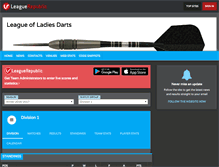 Tablet Screenshot of leagueofladiesdarts.leaguerepublic.com